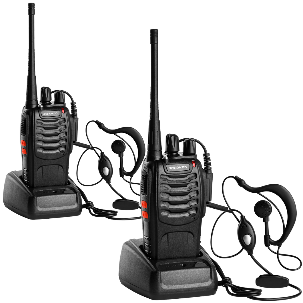 Arcshell Rechargeable Long Range Two-Way Radios with Earpiece Pack Walkie Talkies Li-ion Battery and Charger Included - 2